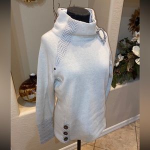 Prana Cowl Neck Wool Sweater